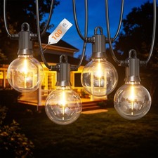 Outdoor String Lights Waterproof, 100FT LED Patio Lights with 50 Shatterproof...