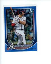 2025 Bowman Chrome Blue Refractor #4 Matt Olson #d 124/150
