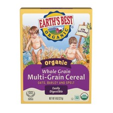 Baby Cereal Organic Multi Grain Whole Oats 8oz Pack Earths Best Food