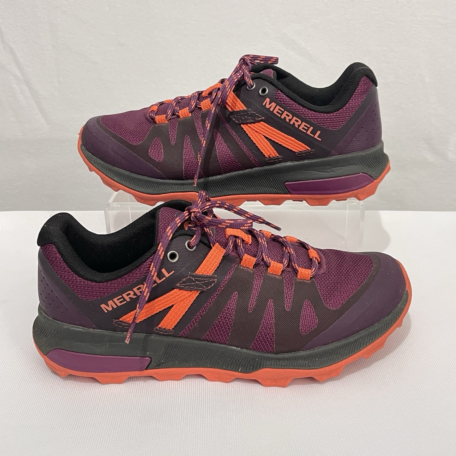 Scarpe da trekking Merrell Zion trail running viola arancione fluo donna taglia 7
