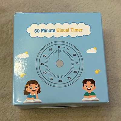 60 Minuten Visual Timer Küchentimer Kinder, Countdown, Batterie, lila