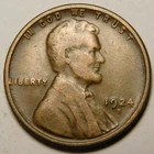 1924 S Lincoln Wheat Cent Penny VG-F  "Actual Coin Pictured - Not Cleaned"