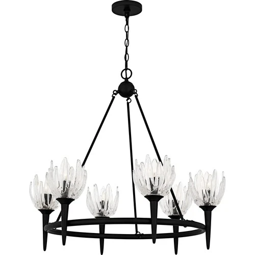 Matte Black  Chandelier from the Shea Collection - Picture 3 of 6