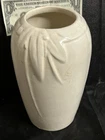Antique/VTG MATTE SOLID CREAM WHITE WELLER POTTERY 8” VASE, No Damage