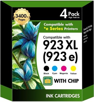923XL Ink 4-Pack for HP OfficeJet Pro 8120e 8125e 8135e 8138e 8139e CMYK