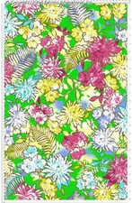 Challis Rayon Printed Tropical Woven Fabric, Floral Fabric Yard