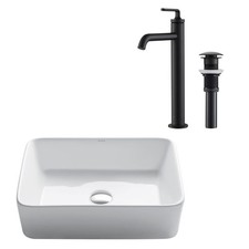 Kraus C-KCV-121-1220 Elavo 19-1/4" Vitreous China Bathroom Sink