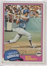 1981 Topps Rick Monday #726 0il7