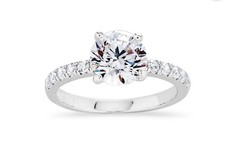 Engagement Wedding Ring Sterling Silver S925 1.5 CT/CZ Round Cut Stamped New
