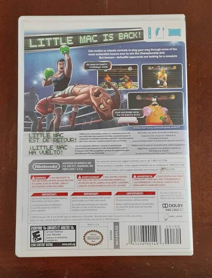 Punch-Out!! (Wii) COMPLETO en Caja CIB Foto 4 de 4