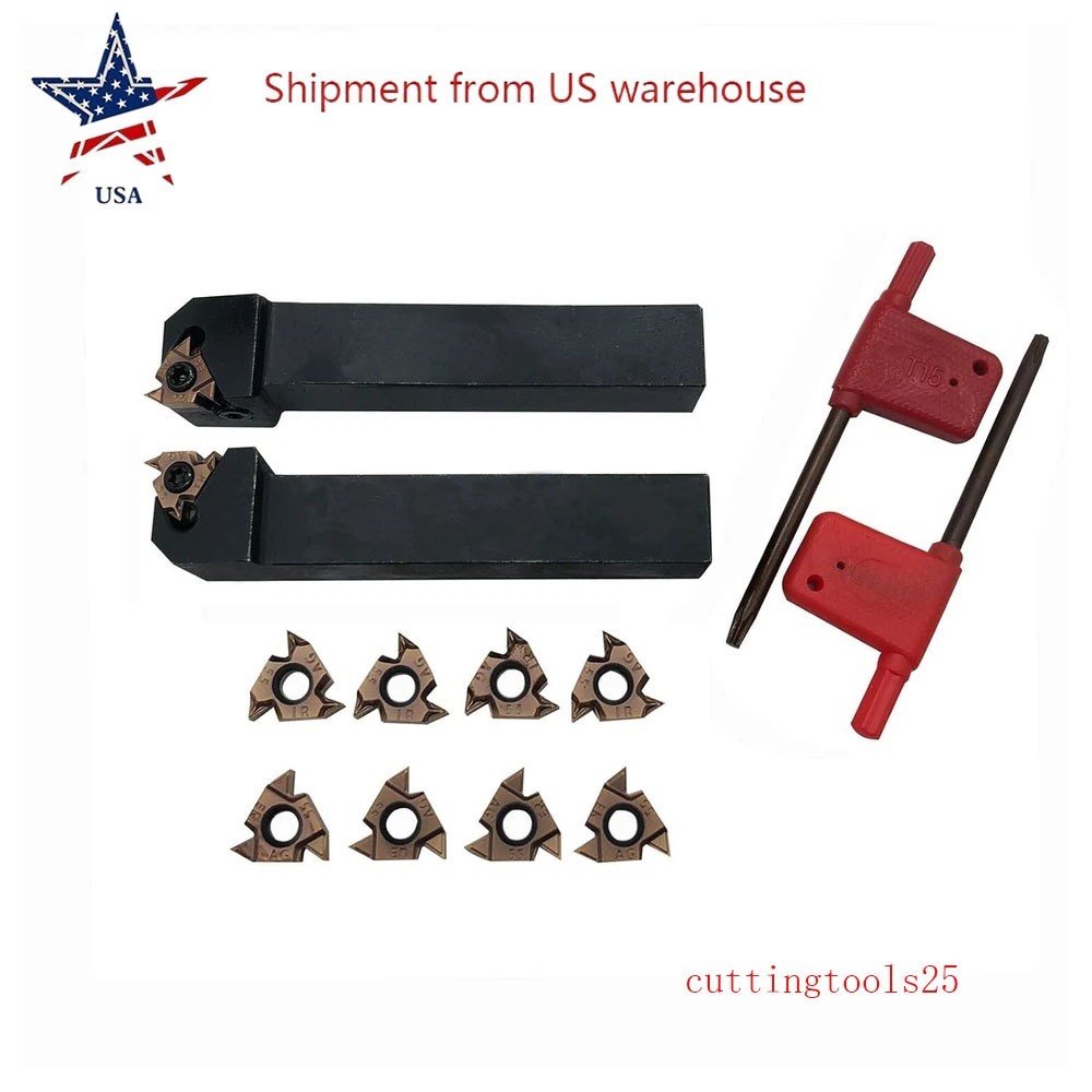AG60 CNC Lathe Carbide Indexable Threading Turning Tool Holder 16mm 2pcs