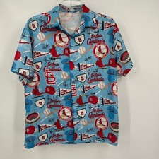 Men St Louis Cardinals MLB All Over Print Shirt Sz XL Game Day Fan Gear Baseball