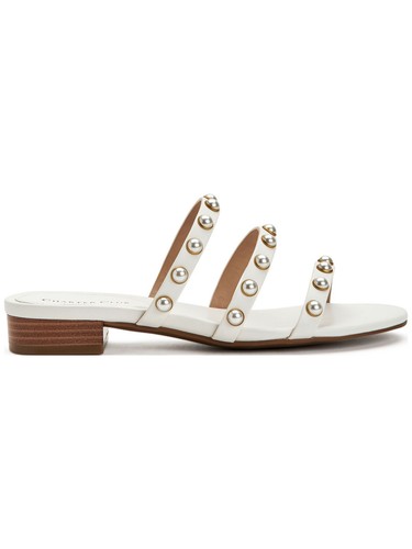 CHARTER CLUB Womens White Imitation Pearls Soraya Almond Slip On Sandals 7.5 M - Picture 9 of 9