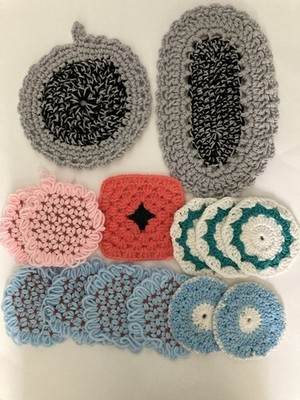 Vintage Handmade Crochet Bundle of Coasters & Decorative Pieces / Cottagecore
