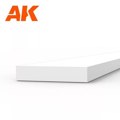 AK Interactive AK6523 - Strips 1.00 x 5.00 x 350mm - STYRENE STRIP