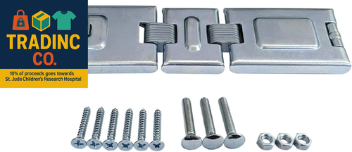 Extra Heavy Duty Concealed Safety Hasp, Flexible Link, with Hardened Staple, 6-1 - Picture 4 of 9