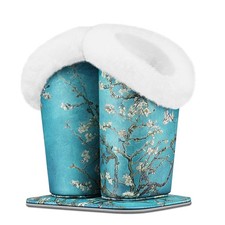 Plush Lined Double Eyeglasses Holder with Magnetic Base, Glasses Stand Case O...