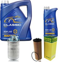 Mann Inspektionspaket 6L Mannol Classic 10W-40 FüR Audi A6 Avant 2.5 TDI Quattro