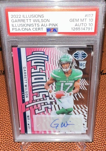 2022 ILLUSIONS GARRETT WILSON ILLUSIONISTS AUTO PINK ROOKIE PSA 10 AUTO 10 POP 2