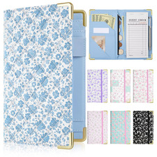 Server Books for Waitress, Faux Leather Server Book with Zipper Pocket, Cute Ser