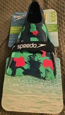 Speedo Kids Swim Fin Multi Dark Teal Size Small 9-10 Ages 3 Flippers New Fun