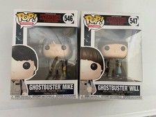 Stranger Things Vinyl Funko Pops Ghostbusters Will & Ghostbusters Mike - Mint