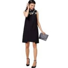 Badgley Mischka Black Embellished Special Occasion Dress Sleeveless Large