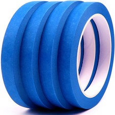 Blue Painters Tape 1/2 Inches x 30 Yards - Multi Surface Use - 120 Yards Tota...