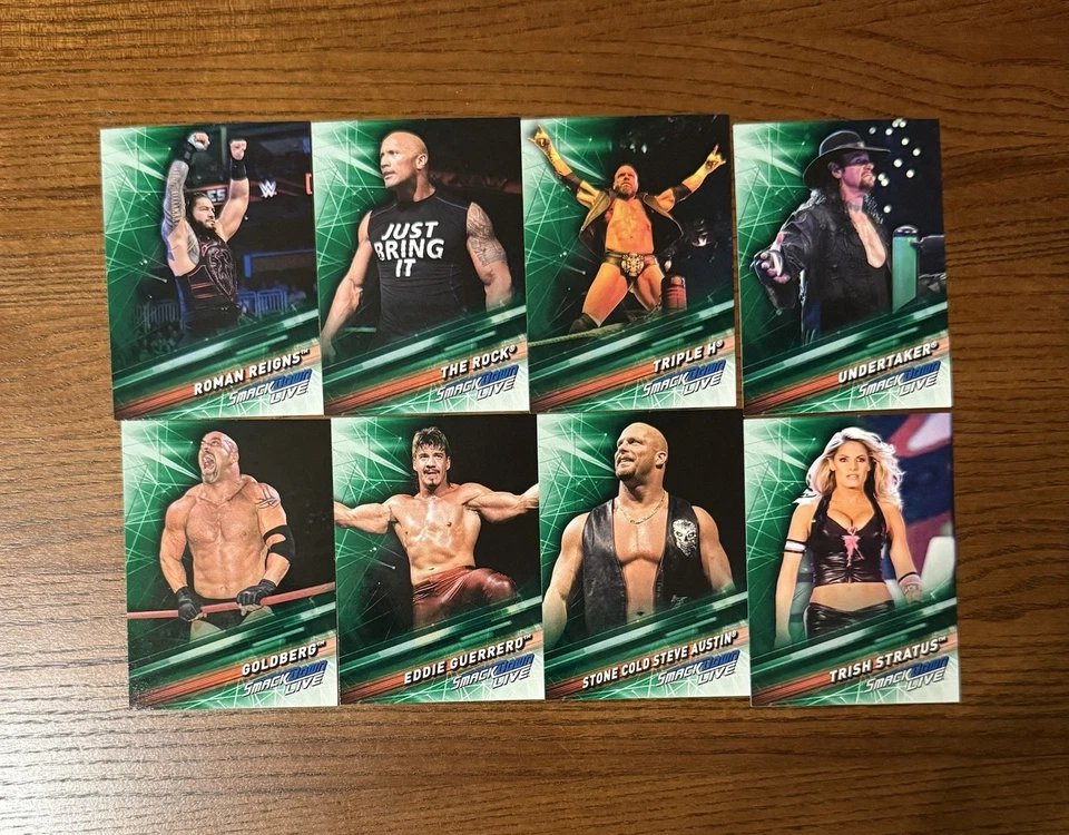 2019 Topps WWE SmackDown Live Green Set Base Set & 3 Insert Sets 255 Cards Total - Image 4 of 4