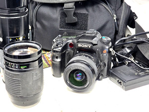 Sony A77 DSLR SLT Digital Camera Body & Sony 18-55mm 28-200mm 75-300mm AF Lenses