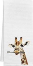 Giraffe Gifts for Kids, Funny Toothbrush Giraffe Bathroom Hand Towels, Cute Wild