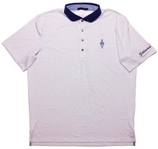 GREYSON Bettinardi Wizard Performance Polo Shirt White Blue Geometric XL