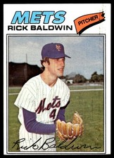 Rick Baldwin 1977 Topps #587 New York Mets MLB READ FREE SHIPPING AutographDen