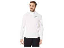 Nike Mens Court Challenger 1/2 Zip Long Sleeve Top - White, Size Medium