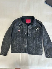 Patrol Jeans “Red Label” distressed Black Denim jacket, Men’s L