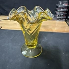 Fenton Art Glass Buttercup Ruffle Swirl Vase