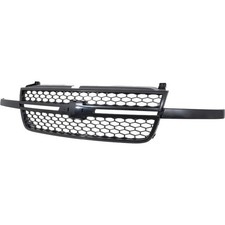 2006-07 Chevrolet Silverado Grill Assembly Honeycomb Style Paintable Black