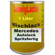 Brilliantsilber Metallic 744   1 Liter Autolack für MERCEDES spritzfertig