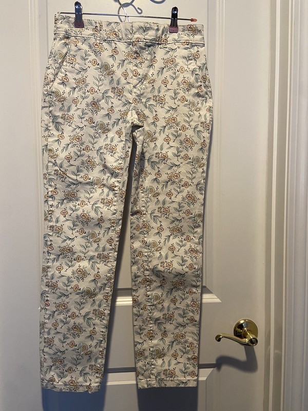 Loft Floral Chino Pants Size 2