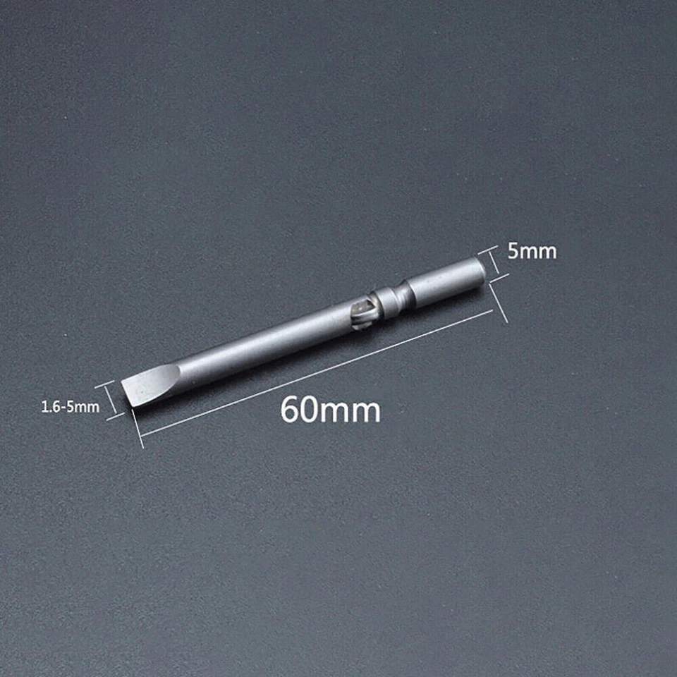 Flat Slotted Head Bit Quick Change Connect impact Driver Power Drill 1.6mm-5mm - Image 2 of 4