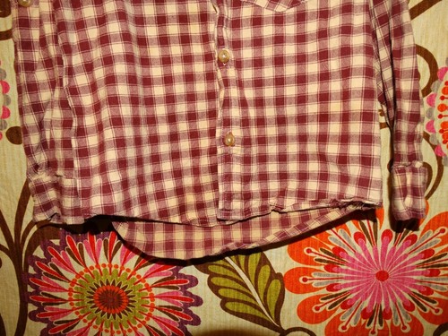 BOYS SWISS CROSS BUTTON UP LONG SLEEVE SHIRT SIZE 6 PLAID CHECKERED CHEST POCKET - Picture 4 of 8