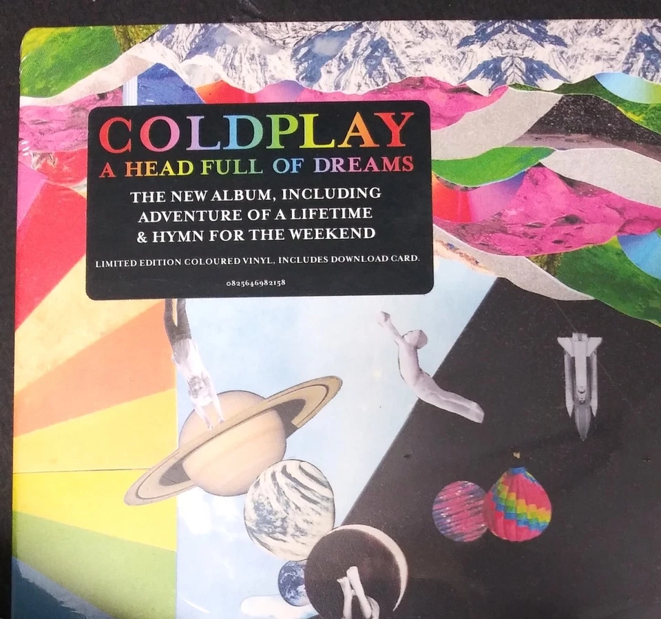 STILL SEALED rock 2x lp COLDPLAY A Head Full of Dreams 2015 limited pink & blue - Image 2 of 3