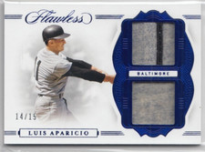 2020 Panini Flawless Dual Patches Sapphire #8 Luis Aparicio 14/15