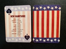 Swap Playing Cards NEW HAMPSHIRE Fun State Facts QUEEN OF SPADES 2007