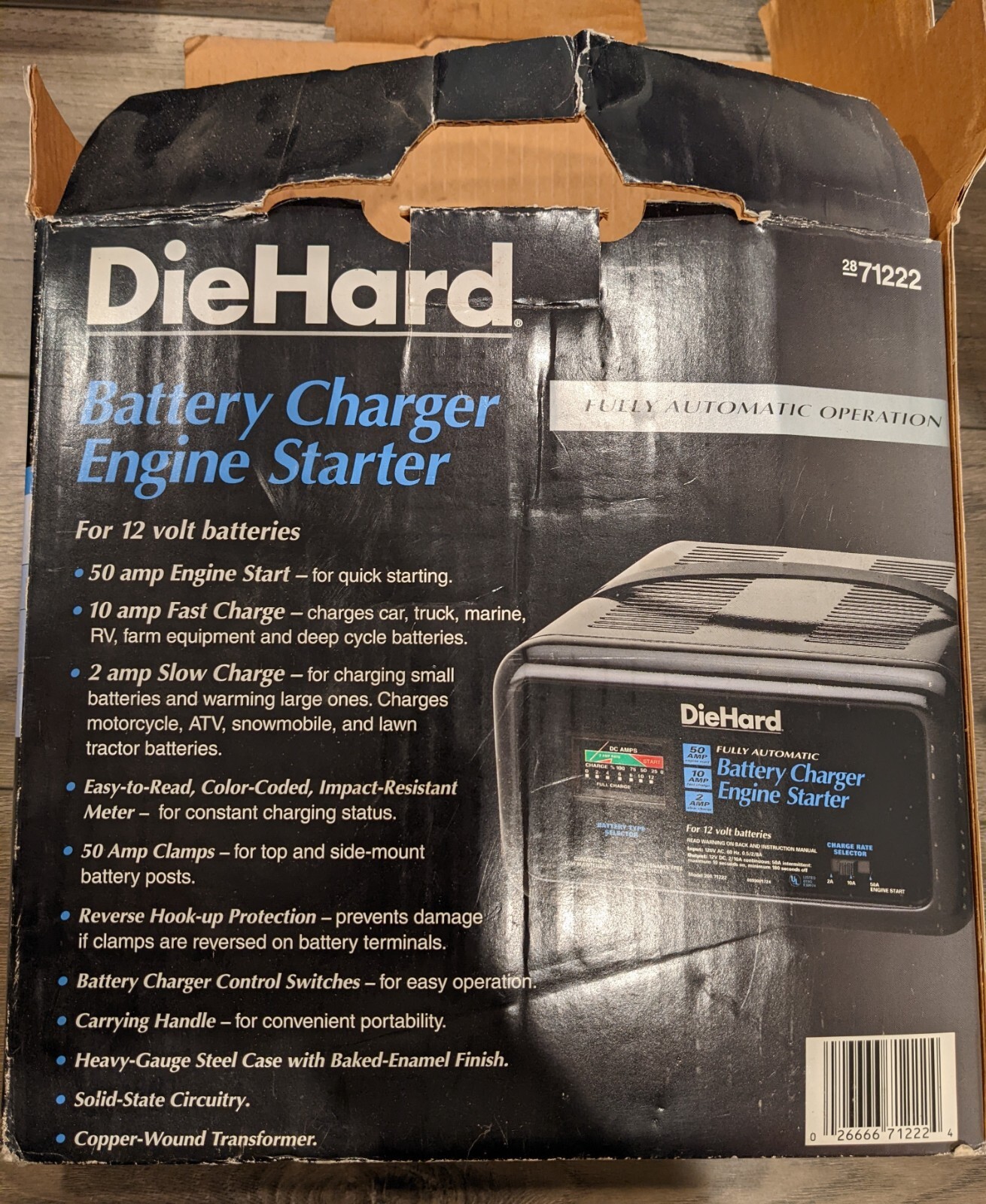 DieHard Battery Charger & Engine Starter 2871222 12v Volt Automatic 50