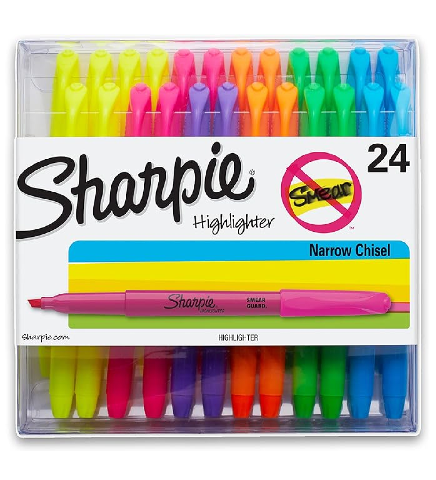 Sharpie Chisel Tip Pocket Highlighters 24-Pack Assorted Colors-image