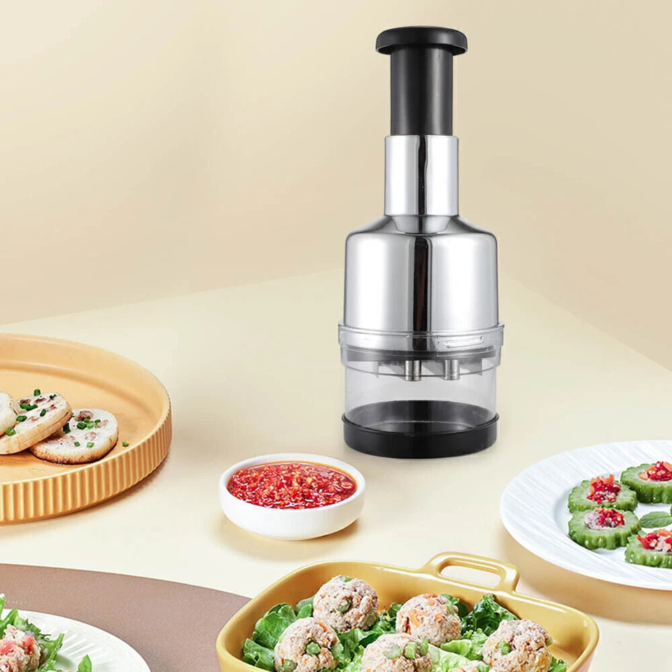 Zwiebelhacker Zerkleinerer Manuell Zwiebelschneider Gemüsehacker Küche Tools NEU - Bild 2 von 4