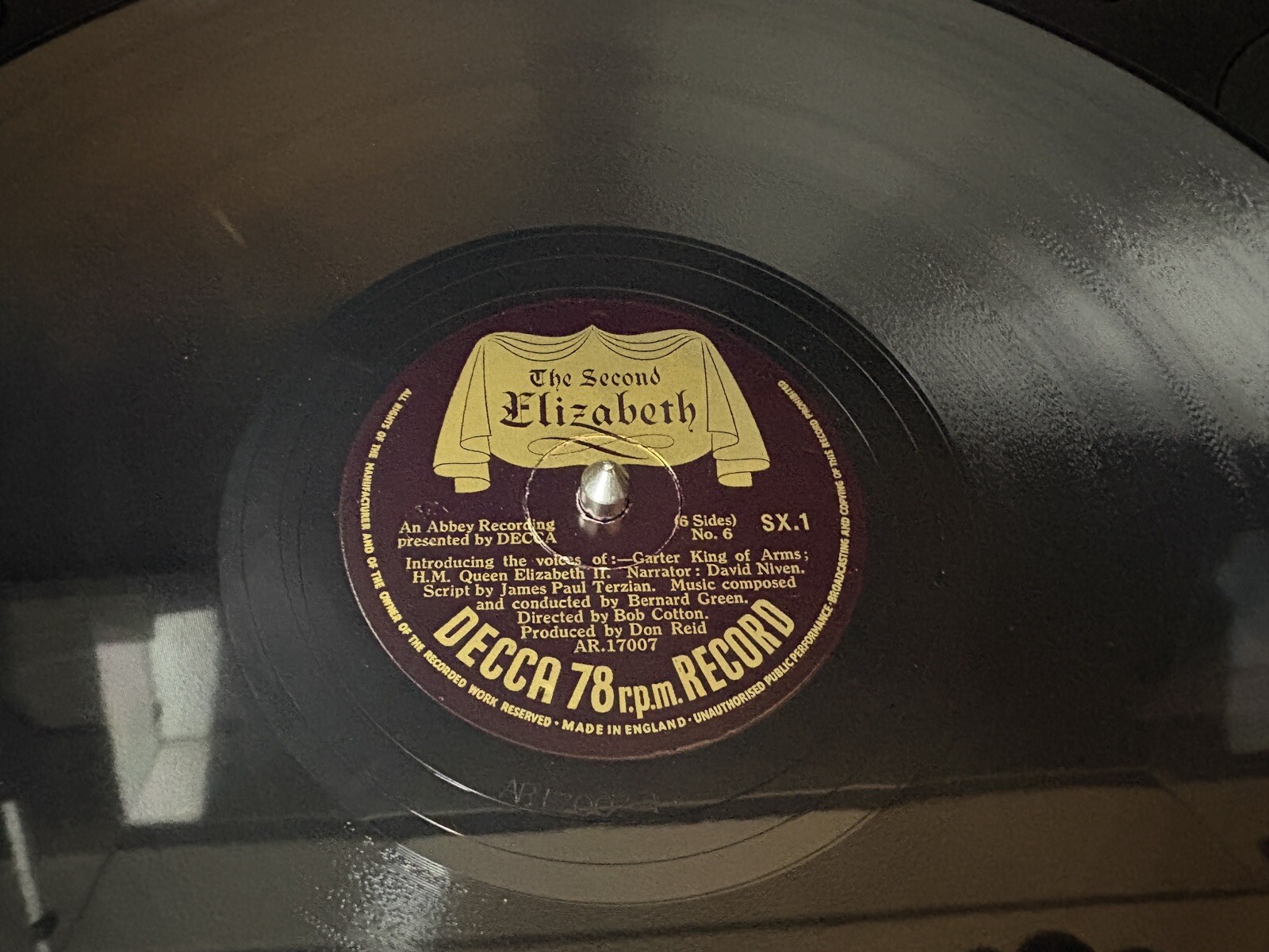 David Niven The Second Elizabeth UK 1952 Shellac Box Set Records NM/VG+