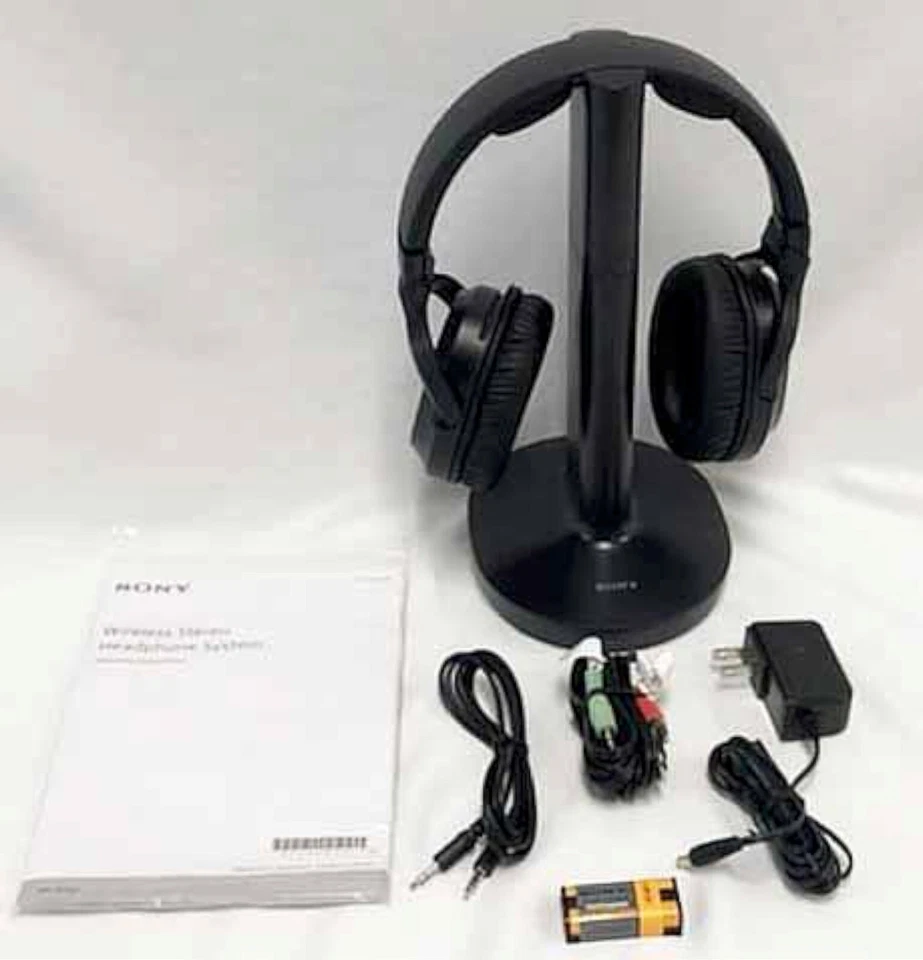 Sony WHRF400 RF BLACK Wireless Noise Reducing Home Theater Headphones - Image 2 of 4