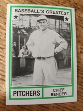 1982 TCMA Baseball's Greatest - Pitchers Tan Back #1982-45 Chief Bender